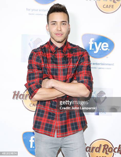 Prince Royce attends "Double Vision" album release event at Hard Rock Cafe Yankee Stadium on July 24, 2015 in New York City.