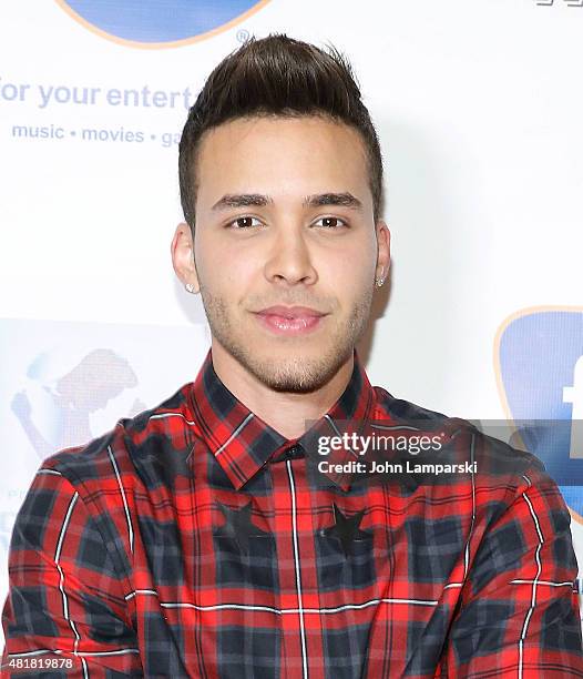 Prince Royce attends "Double Vision" album release event at Hard Rock Cafe Yankee Stadium on July 24, 2015 in New York City.