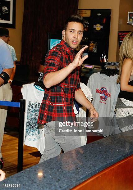 Prince Royce attends "Double Vision" album release event at Hard Rock Cafe Yankee Stadium on July 24, 2015 in New York City.