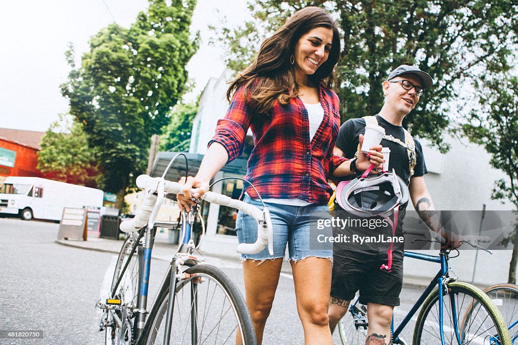 Bike Pendler in Portland, Oregon