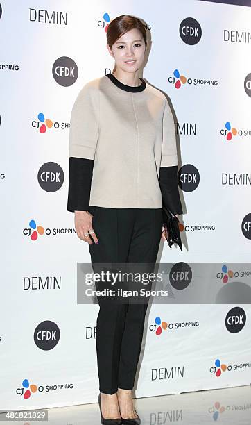 Kim Sung-Eun attends the 2014 F/W Seoul Fashion Week 'CJ O Shopping fashion show' at DDP on March 25, 2014 in Seoul, South Korea.