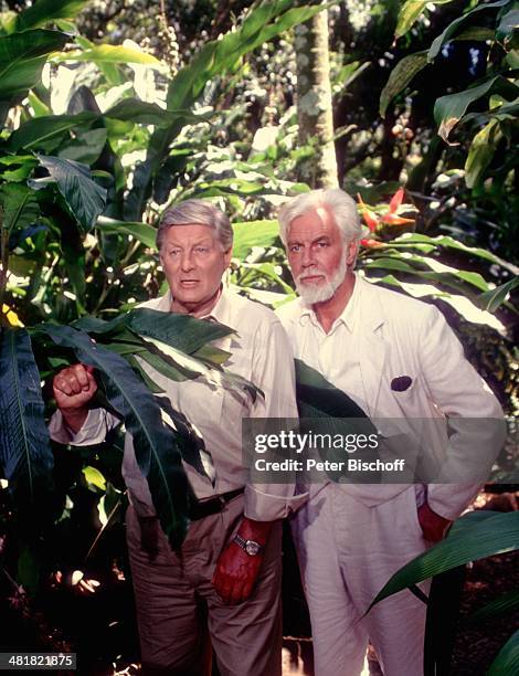 Günter Pfitzmann , Rolf Henniger, ZDF-Serie "Insel der Träume", Folge 9 "Die falsche Frau", Hawaii, USA, Amerika.