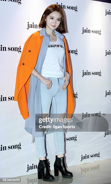 Kang Min-Kyung attends the 2014 F/W Seoul Fashion Week 'Song Ja-In fashion show' at DDP on March 25, 2014 in Seoul, South Korea.