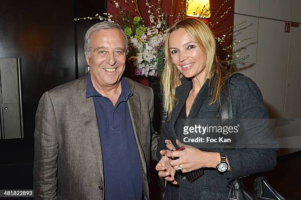 Daniel Hechter and Danielle Vladlena attend the Moma Group President Benjamin Patou receives his friend Claude Lelouch during the 'Salaud on t'Aime'...