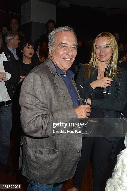 Daniel Hechter and Danielle Vladlena attend the Moma Group President Benjamin Patou receives his friend Claude Lelouch during the 'Salaud on t'Aime'...