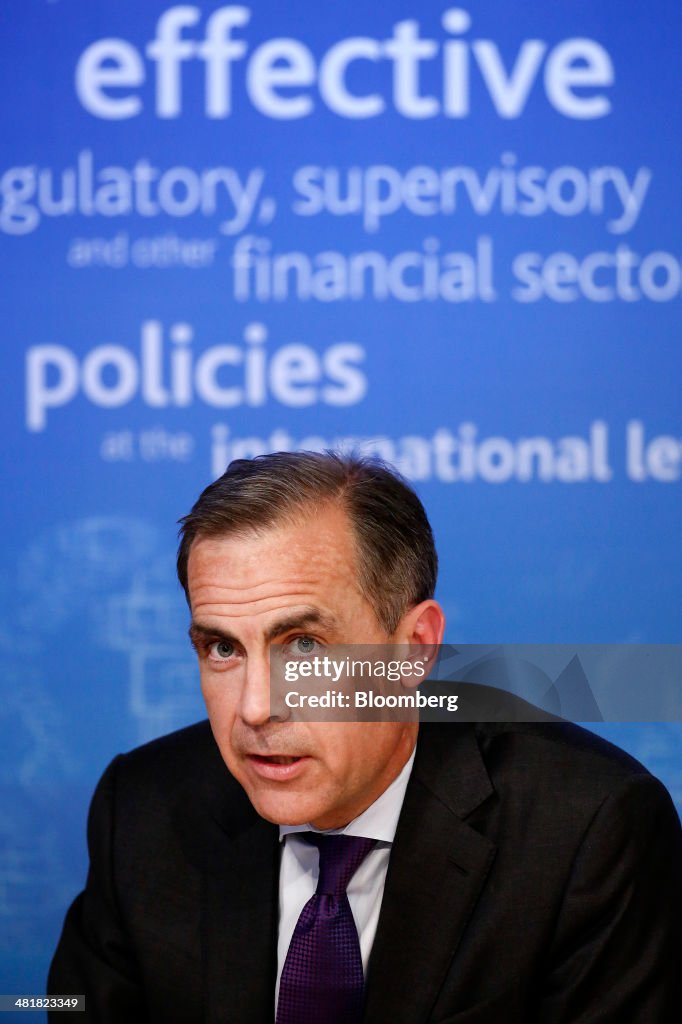 Bank Of England Governor Mark Carney News Conference In His Capacity As FSB Chairman