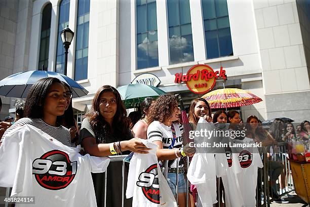 Atmosphere at the "Double Vision" album release event at Hard Rock Cafe Yankee Stadium on July 24, 2015 in New York City.