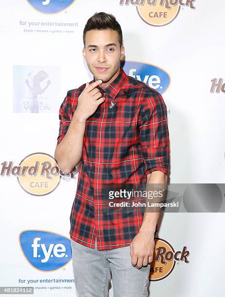 Prince Royce attends the "Double Vision" album release event at Hard Rock Cafe Yankee Stadium on July 24, 2015 in New York City.