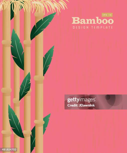 bamboo natural background with copy space - aloha stock illustrations
