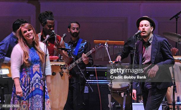 Isobel Campbell and Andy Cabic attends The Music of Paul Simon at Carnegie Hall on March 31, 2014 in New York City.