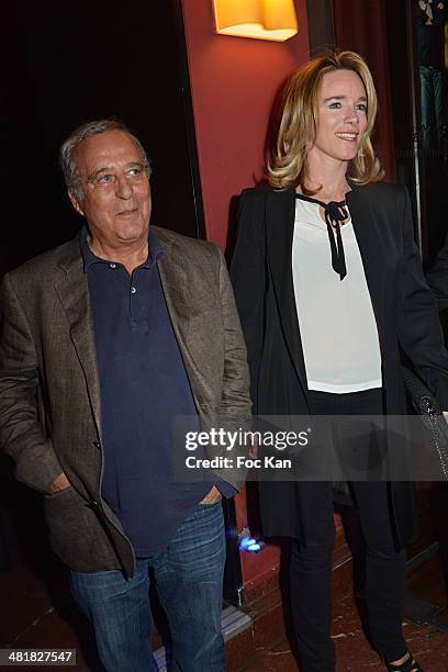 Daniel HechterÊand Geraldine Danon attend the Moma Group President Benjamin Patou receives his friend Claude Lelouch during the 'Salaud on t'Aime'...