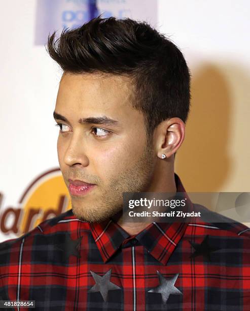 Prince Royce attends the "Double Vision" album release event at Hard Rock Cafe Yankee Stadium on July 24, 2015 in New York City.