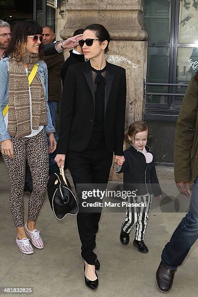 Actress Jennifer Connelly and daughter Agnes Connelly are seen at