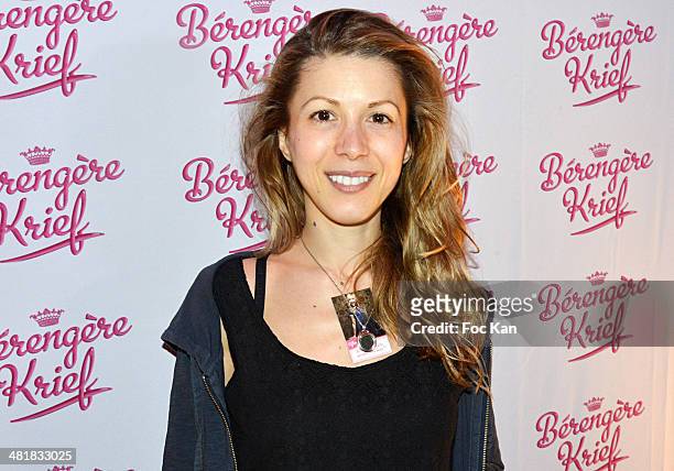 Tristane Banon attends the 300th performance of Berangere Krief at the Theater Bobino on March 31, 2014 in Paris, France.