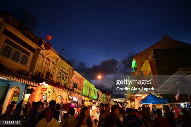 old phuket town, thailand. - phuket old town stock pictures, royalty-free photos & images
