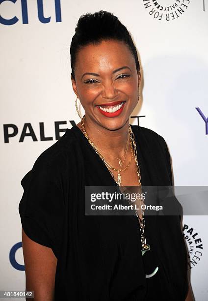 Actress Aisha Tyler participates in The Paley Center For Media's 32nd Annual PALEYFEST LA featuring The CW's "Arrow" and "The Flash" held at The...