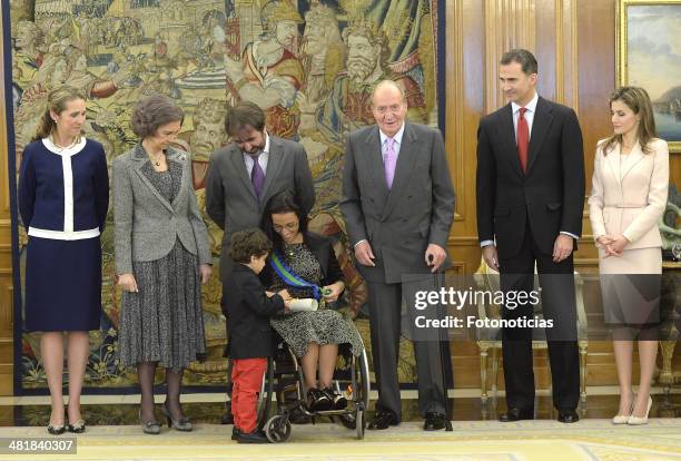 Princess Elena of Spain, Queen Sofia of Spain, Mariano Menor jr, Mariano Menor, Maria Teresa Perales Fernandez, King Juan Carlos of Spain, Prince...