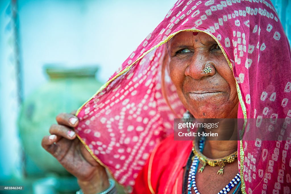 Beautiful older indian woman.