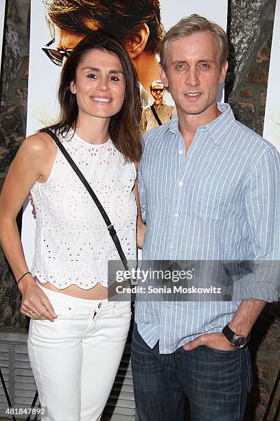 Florinka Pesenti and Dan Abrams attend a special screening of "Mission Impossible:Rogue Nation" at United Artists East Hampton Cinema on July 24,...