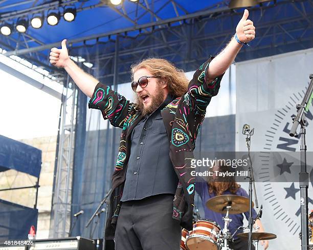 Jim James of My Morning Jacket performs during the 2015 Newport Folk Festival at Fort Adams State Park on July 24, 2015 in Newport, Rhode Island.