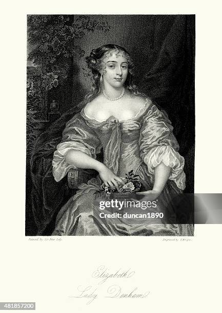 ilustrações de stock, clip art, desenhos animados e ícones de elizabeth, lady denham - século xvii