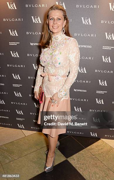 Aliai Forte attends a private dinner celebrating the Victoria and Albert Museum's new exhibition 'The Glamour Of Italian Fashion 1945 - 2014' at...