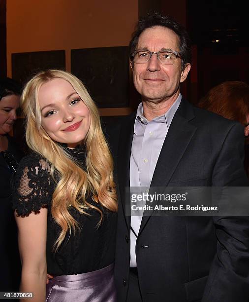 Actress Dove Cameron and Gary Marsh, President and Chief Creative Officer for Disney Channels Worldwide attend the after party for the premiere of...
