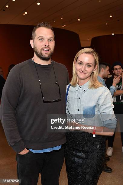 Josh Locy and April Lamb attend LACMA Director's Conversation With Steve McQueen, Kanye West, And Michael Govan About "All Day/I Feel Like That"...