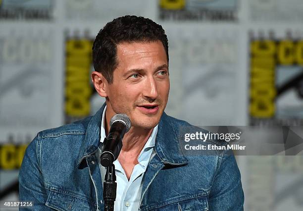 Actor Sasha Roiz attends the "Grimm" season five panel during Comic-Con International 2015 at the San Diego Convention Center on July 11, 2015 in San...