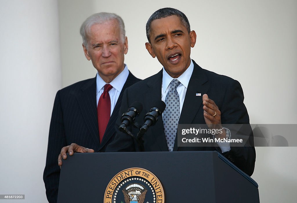 President Obama Delivers Statement On The Affordable Care Act In The Rose Garden