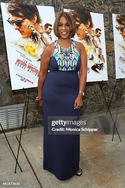 Gayle King attends the "Mission: Impossible - Rogue Nation" Special Screening Hosted By Alec Baldwin, Arrivals at United Artists East Hampton Cinema...