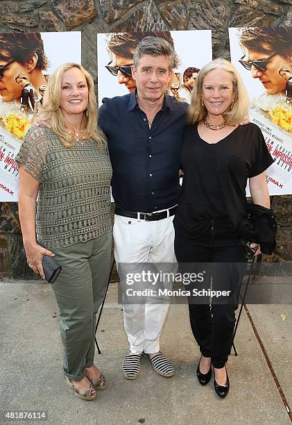 Patty Hearst, Jay McInerney and Anne Hearst attend the "Mission: Impossible - Rogue Nation" Special Screening Hosted By Alec Baldwin, Arrivals at...