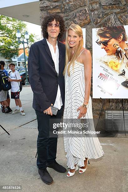 Howard Stern and Beth Ostrosky Stern attend the "Mission: Impossible - Rogue Nation" Special Screening Hosted By Alec Baldwin, Arrivals at United...