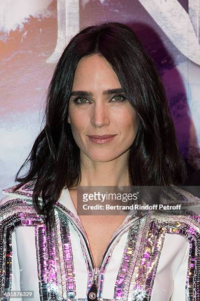 Actress Jennifer Connelly attends the Paris premiere of "Noah" directed by Darren Aronofsky at Cinema Gaumont Marignan on April 1, 2014 in Paris,...