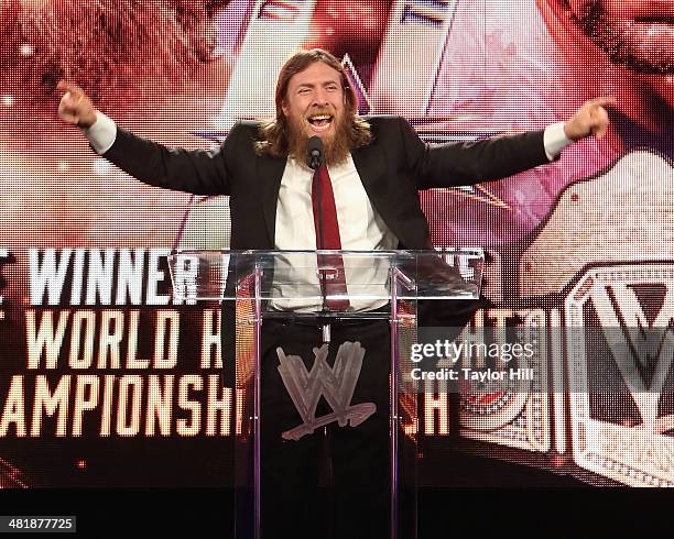 Daniel Bryan attends the WrestleMania 30 press conference at the Hard Rock Cafe New York on April 1, 2014 in New York City.