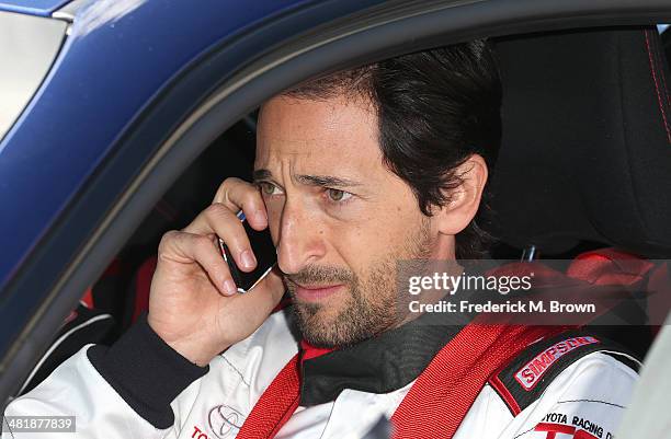 Actor Adrien Brody attends the 37th Annual Toyota Pro/Celebrity Race Practice Day on April 1, 2014 in Long Beach, California.