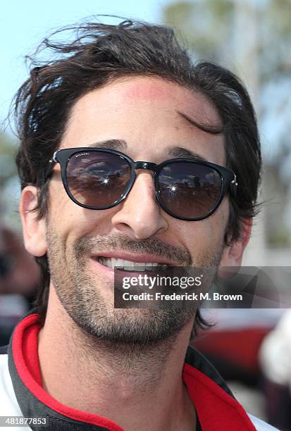 Actor Adrien Brody attends the 37th Annual Toyota Pro/Celebrity Race Practice Day on April 1, 2014 in Long Beach, California.