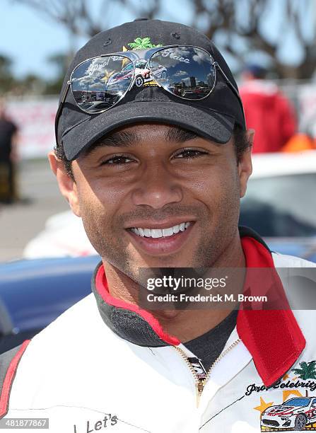 Actor Corbin Bleu attends the 37th Annual Toyota Pro/Celebrity Race Practice Day on April 1, 2014 in Long Beach, California.