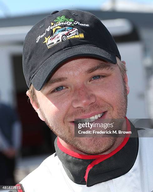 Actor Brett Davern attends the 37th Annual Toyota Pro/Celebrity Race Practice Day on April 1, 2014 in Long Beach, California.