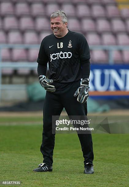 Bradford City goalkeeper coach Lee Butler during the pre match warm up prior to the Sky Bet League One match between Coventry City and Bradford City...