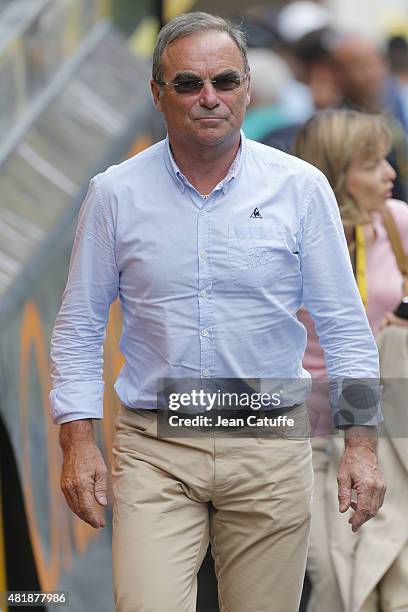 Bernard Hinault attends stage seventeenth of the 2015 Tour de France, a 161 km stage from Digne-Les-Bains to Pra Loup on July 22, 2015 in Gap, France.