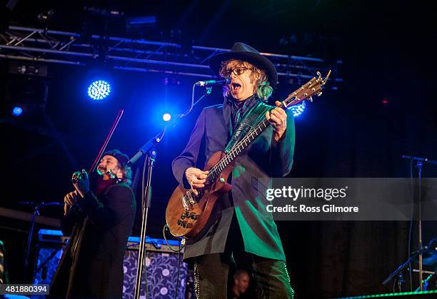 Mike Scott of The Waterboys headlines the main stage at The Wickerman Festival at Dundrennan on July 24, 2015 in Dumfries, Scotland.