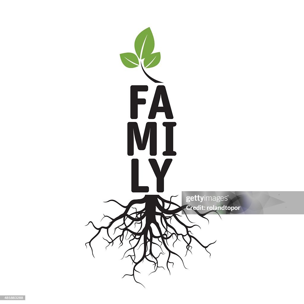 Text Tree Root Black Vector Tree Roots And Text Family High-Res Vector Graphic - Getty ...