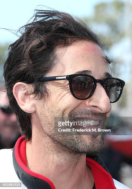 Actor Adrien Brody attends the 37th Annual Toyota Pro/Celebrity Race Practice Day on April 1, 2014 in Long Beach, California.
