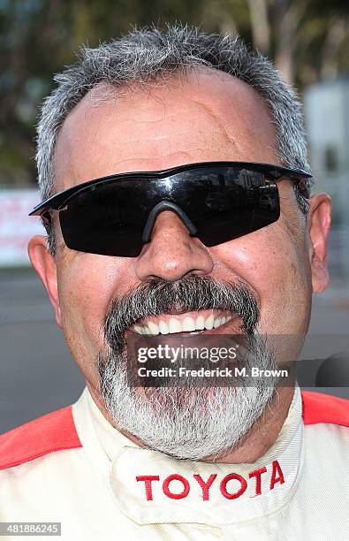 Driver Raul Moreno attends the 37th Annual Toyota Pro/Celebrity Race Practice Day on April 1, 2014 in Long Beach, California.