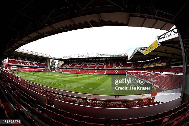 General view prior to the pre season friendly match between Nottingham Forest and Swansea City at City Ground on July 25, 2015 in Nottingham, England.