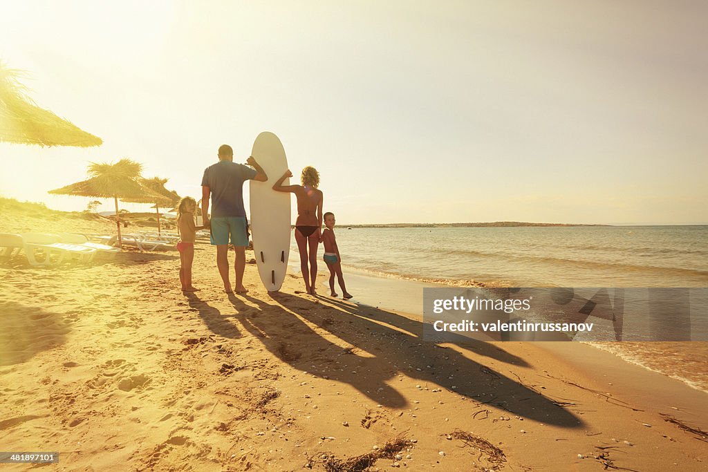 Family on the beach