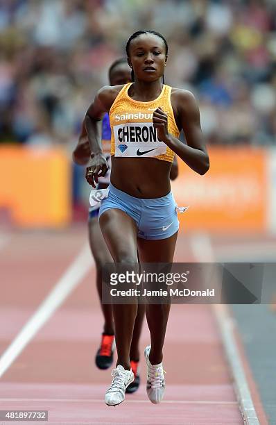 Mercy Cherono of Kenya competes in the Womens 5000m during day two of the Sainsbury's Anniversary Games at The Stadium - Queen Elizabeth Olympic Park...