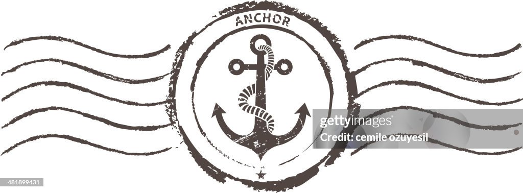 Anchor rubber stamp