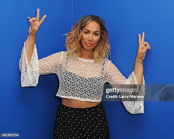 Leona Lewis poses for a portrait at Radio Station Y-100 on July 24, 2015 in Miami, Florida.